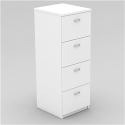 OM Filing Cabinet 4 Drawer 468W x 510D x 1320mmH All White
