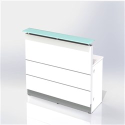 Polaris Reception Counter 900W x 805D x 1120mmH Gloss White