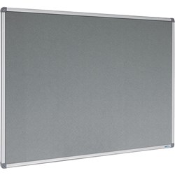 Visionchart Felt Pinboard 900x900mm Aluminium Frame Grey