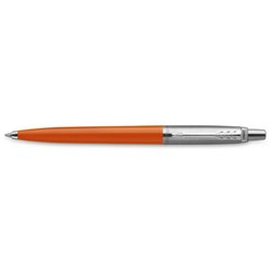 Parker Jotter Originals Ballpoint Pen Orange Barrel Stainless Clip Refill Blue