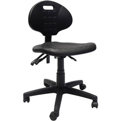 Rapidline Laboratory Chair Moulded Polyurethane Height Adjustable Black