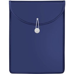 Marbig Document Wallet A4 Top Load 65mm Gusset Navy