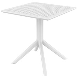 Sky 70 Hospitality Cafe Table Indoor Outdoor Use 700W x 700D x 740mmH Polypropylene White