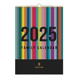 Collins Family Wall Calendar A3 Month To View Edge Rainbow