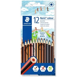 Staedtler Noris Colour Pencils People Of The World Assorted Colours Pack of 12