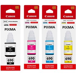 Canon GI690 MegaTank Ink Ink Refill Bottle High Yield Value Pack Assorted Colours