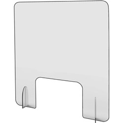 Sylex Lookout Sneezeguard Large Acrylic With Feet 800W x 1000mmH Clear