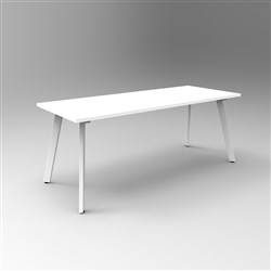 Rapidline Eternity Meeting And Boardroom Table 1800W x 750D x 730mmH White Top White Base