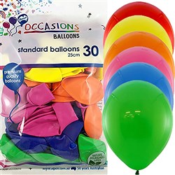 Alpen Balloons 30cm Assorted Colours Pack of 30