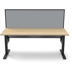 Rapidline Boost Static Single Sided Workstation+Screen 1200W x 750D x 1330mmH Oak/Black