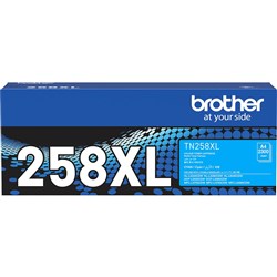 Brother TN-258XLC Toner Cartridge High Yield Cyan