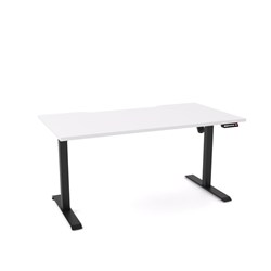 OLG Q-Stand Electric Sit Stand Desk 1500Wx800Dx720-1200mmH White Top and Black Frame
