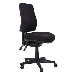 Buro Roma High Back Task Chair No Arms With Seat Slide Fabric Seat And Back Black