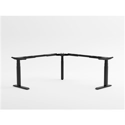 Elevar New Vision 3 Electric Workstation 3 Leg Frame Only Suits Top 1200-2400W Black