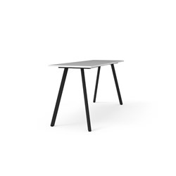 Rapidline Eternity High Bar Table 2100W x 750D x 1050mmH Natural White Top Black Frame