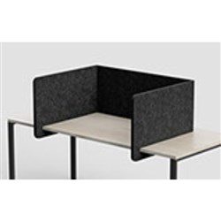 Visionchart SANA Serenity Altitude Slide On Surround Desk Screen 940Wx480mmH Shadow