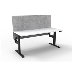 Rapidline Boost+ Single Sided Workstation + Grey Eco Screen 1200Wx750Dx620-1270mmH Wht/Blk