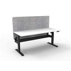 Rapidline Boost Light Single Sided Workstation Grey Eco Screen+Tray 1200mmW White/Blk