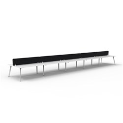 Rapidline Eternity Workstation Double Sided 10 Person Black Eco Screen 9000W x 1530mmD W/W