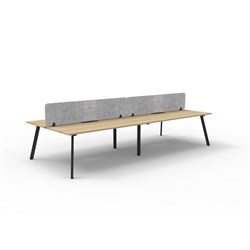 Rapidline Eternity Workstation Double Sided 4 Person Grey Eco Screen 3000W x 1530mmD O/B