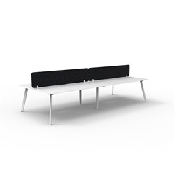 Rapidline Eternity Workstation Double Sided 4 Person Black Eco Screen 3000W x 1530mmD W/W