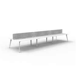 Rapidline Eternity Workstation Double Sided 6 Person Grey Eco Screen 3600W x 1530mmD W/W