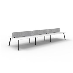 Rapidline Eternity Workstation Double Sided 6 Person Grey Eco Screen 5400W x 1530mmD W/B