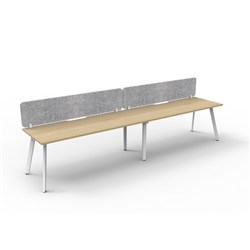 Rapidline Eternity Workstation Single Sided 2 Person Grey Eco Screen 3000W x 730mmH O/W