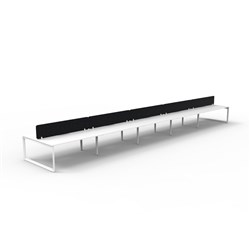 Rapidline Deluxe Infinity Desk Loop Leg Double Sided Blk Eco Screen 10 Person 9000mmW W/W