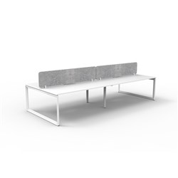 Rapidline Deluxe Infinity Desk Loop Leg Double Sided Grey Eco Screen 4 Person 2400mmW W/W