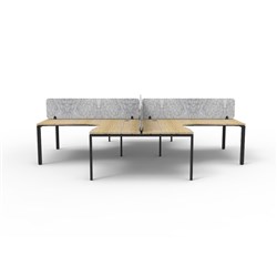 Rapidline Deluxe Infinity Profile Leg Corner Desk Grey Eco Screen 4P 3600/3000mmW O/B