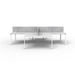 Rapidline Deluxe Infinity Profile Leg Corner Desk Grey Eco Screen 4P 3600/3000mmW W/W