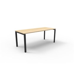 Rapidline Deluxe Steel Frame Table Profile Leg 1800W x 750D x 730mmH Oak Top Black Frame