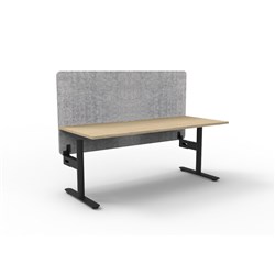 Rapidline Halo Static Single Sided Workstation Grey Eco Screen 1200Wx750Dx730mmH Oak/B