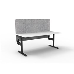 Rapidline Halo Static Single Sided Workstation Grey Eco Screen 1200Wx750Dx730mmH Wht/B