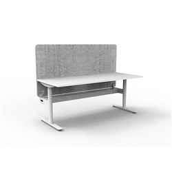 Rapidline Halo Static Single Sided Workstation Grey Eco Screen+Tray 1500W x 730mmH W/W