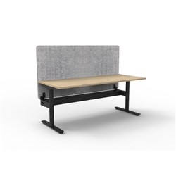 Rapidline Halo Static Single Sided Workstation Grey Eco Screen+Tray 1800W x 730mmH O/B