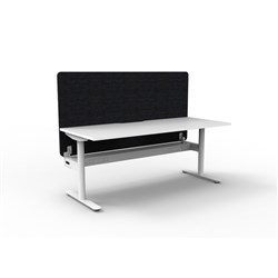 Rapidline Halo Static Single Sided Workstation Black Eco Screen+Tray 1800W x 730mmH W/W