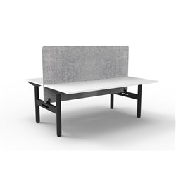 Rapidline Halo Static Back To Back Workstation Grey Eco Screen 2 Person 1200W Wht/Blk
