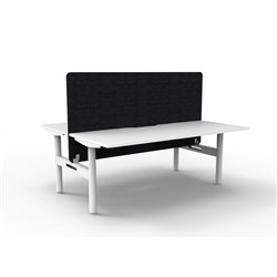 Rapidline Halo Static Back To Back Workstation Black Eco Screen 2 Person 1500W Wht/Wht