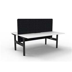 Rapidline Halo Static Back To Back Workstation Black Eco Screen 2 Person 1800W Wht/Blk