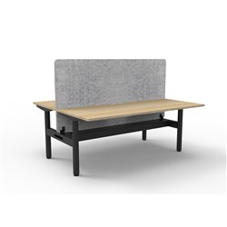 Rapidline Halo Static Back To Back Workstation Grey Eco Screen+Tray 2 Person 1500W O/B