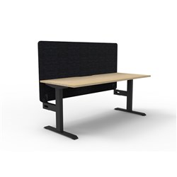 Rapidline Boost Static Single Sided Workstation Black Eco Screen 1200W x 730mmH Oak/Blk