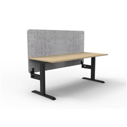 Rapidline Boost Static Single Sided Workstation Grey Eco Screen 1200W x 730mmH Oak/Blk