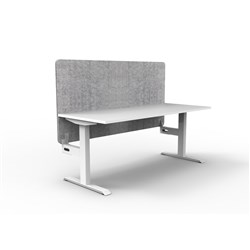 Rapidline Boost Static Single Sided Workstation Grey Eco Screen 1500W x 730mmH Wht/Wht
