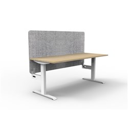 Rapidline Boost Static Single Sided Workstation Grey Eco Screen 1800W x 730mmH Oak/Wht