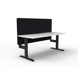 Rapidline Boost Static Single Sided Workstation Black Eco Screen 1800W x 730mmH Wht/Blk