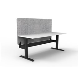 Rapidline Boost Static Single Sided Workstation Grey Eco Screen+Tray 1200mmW White/Blk