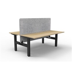 Rapidline Boost Static Back to Back Workstation Grey Eco Screen 2 Person 1200mmW Oak/Bl