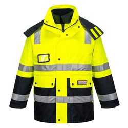 Huski Venture Hi-Vis 4-in-1 Contrast Jacket 6XL Yellow And Navy